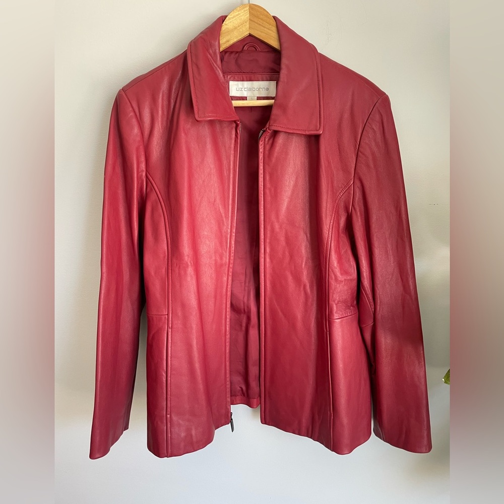 Liz Claiborne Red Leather Jacket